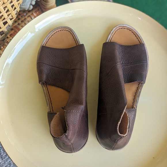 Free People 38 Mont Blanc Sandals Brown Leather Bohemian Summer Aesthetic - Picture 5 of 10
